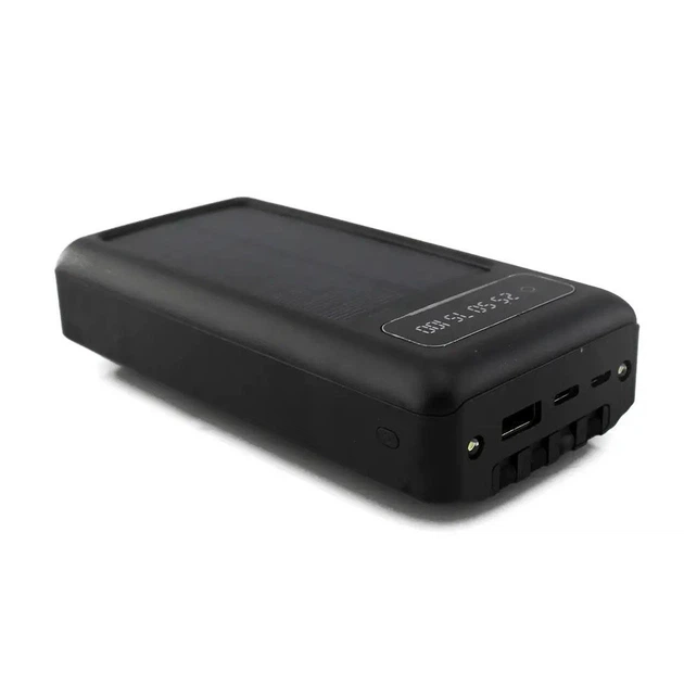 Портативное зарядное устройство Power Bank на солнечной батарее на 20000 mAh. Цвет: черный - изображение 6