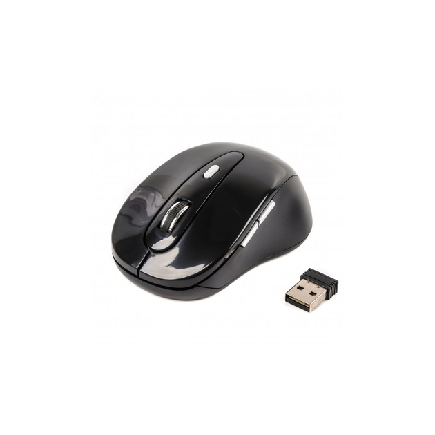 Комьютерная мышка Gembird MUSW-6B-01 бездротова, Black, dpi:1600, USB, 2xAAА (MUSW-6B-01) - изображение 1