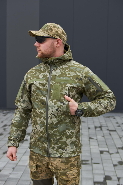 Чоловіча Куртка Soft Shell піксель Military 5XL - зображення 1