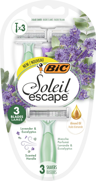 Набор бритв без сменных катриджей BIC Soleil Escape Lavanda 3 шт (3086123710856) Набор бритв без сменных катриджей BIC Soleil Escape Lavanda 3 шт (3086123710856)