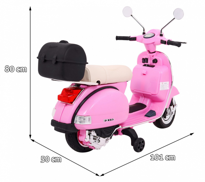 Електроскутер для дітей Ramiz Vespa Рожевий (5903864907100) - зображення 5