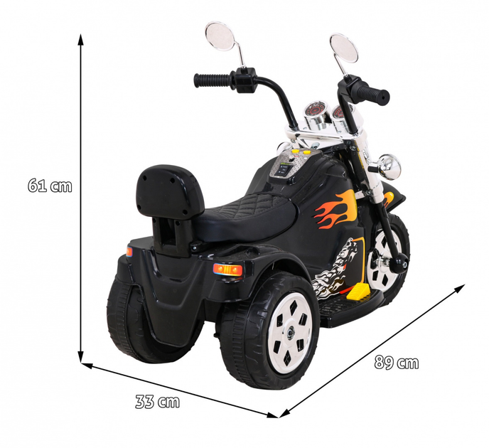 Motocykl elektryczny dla dzieci Ramiz Hot Chopper Czarny (5903864913613) - obraz 5