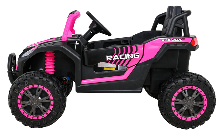 Samochód elektryczny dla dzieci Ramiz Buggy UTV 2000M Racing Różowy (5903864952292) - obraz 3
