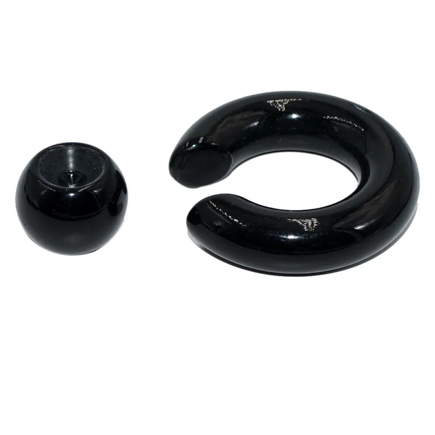 Кільце для пірсингу хард 16х6х10 мм Акрил Mr.Piercing Black - изображение 5