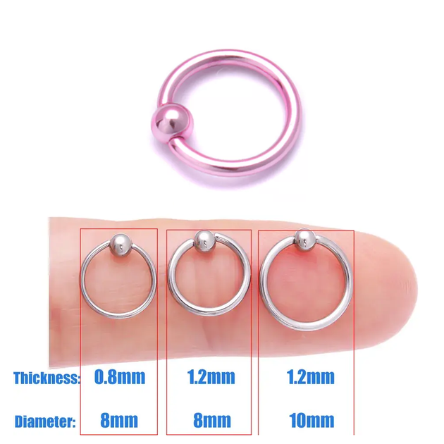 Кільце для пірсингу хард 8х1.2х3мм Емаль Сталь 316L Mr.Piercing рожевий - Фото 2 Кільце для пірсингу хард 8х1.2х3мм Емаль Сталь 316L Mr.Piercing рожевий - зображення 2