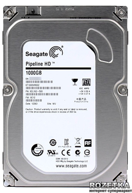 Жесткий диск Seagate Pipeline 1TB 5900rpm 64MB ST1000VM002 3.5 SATA III ...