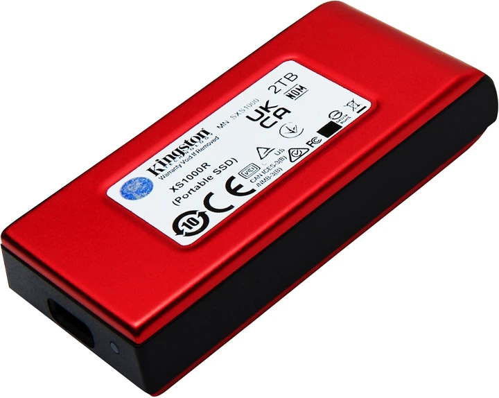 Dysk SSD Kingston XS1000 Portable 2000GB USB 3.2 Gen 2 Red (SXS1000R/2000G) - Zdjęcie 4 Dysk SSD Kingston XS1000 Portable 2000GB USB 3.2 Gen 2 Red (SXS1000R/2000G) - obraz 4