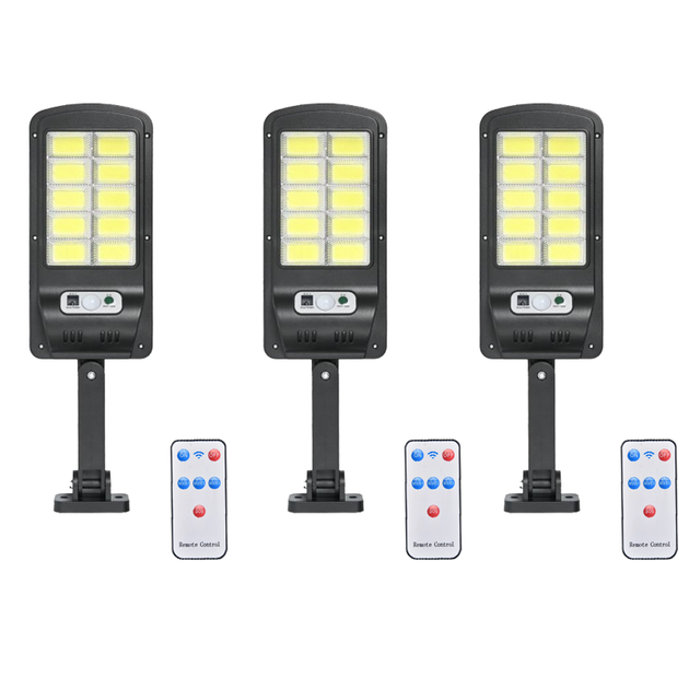 Вуличний ліхтар на сонячній батареї 3 ШТУКИ Solar Light 120D-10COB світлодіодний з датчиком руху, акумуляторний + Пульт - зображення 11