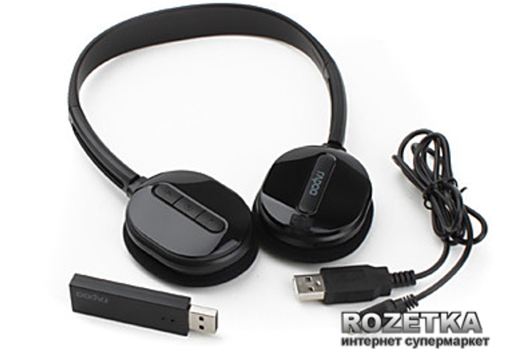 Наушники Rapoo Wireless Stereo Headset H1030 Black купить в интернет ...