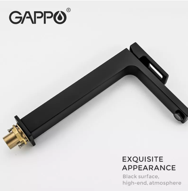 Змішувач для умивальника GAPPO G1017-62, чорний - зображення 5
