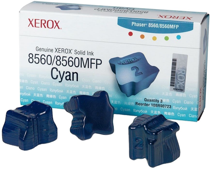 Тверде чорнило Xerox 108R00723 Solid Ink Cyan 3-pack - зображення 1