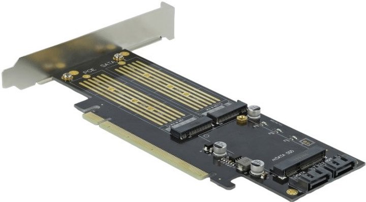 Adapter Delock PCI Express x16 - M.2 Key B, NVMe M.2 Key M, mSATA (90486) - obraz 3