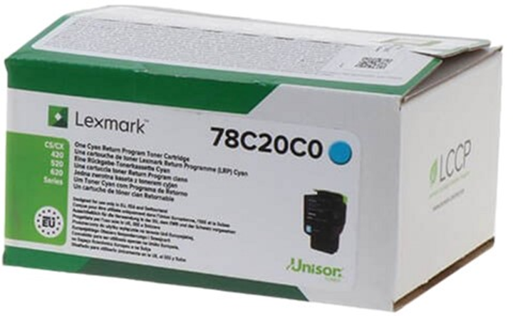 Toner Lexmark X622 78C20C0 Cyan - obraz 1