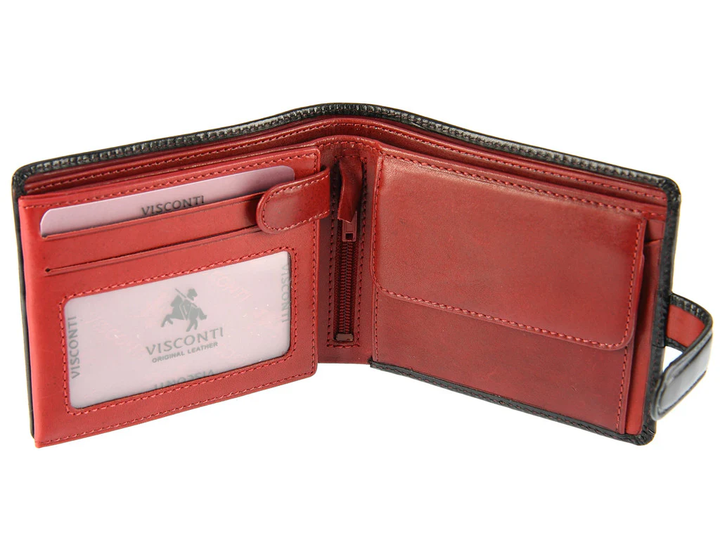 Кошелек мужской Visconti TR35 Atlantis c RFID (Black Red) - Фото 6 Кошелек мужской Visconti TR35 Atlantis c RFID (Black Red) - изображение 6