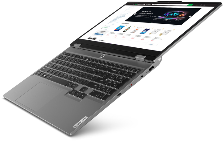 Ноутбук Lenovo LOQ 15IAX9 (83GS00B6RA) Luna Grey / 15.6" IPS Full HD 144 Гц / Intel Core i5-12450HX / RAM 24 ГБ / SSD 1 ТБ / nVidia GeForce RTX 3050, 6 ГБ / - зображення 7