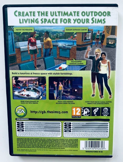 The Sims 3 Outdoor Living Stuff, английская версия - диск для PC, Б/У - изображение 3