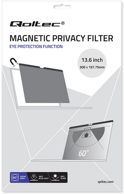 Filtr prywatyzujący Qoltec RODO do Apple MacBook Air 13.6" (5901878510774) - obraz 3