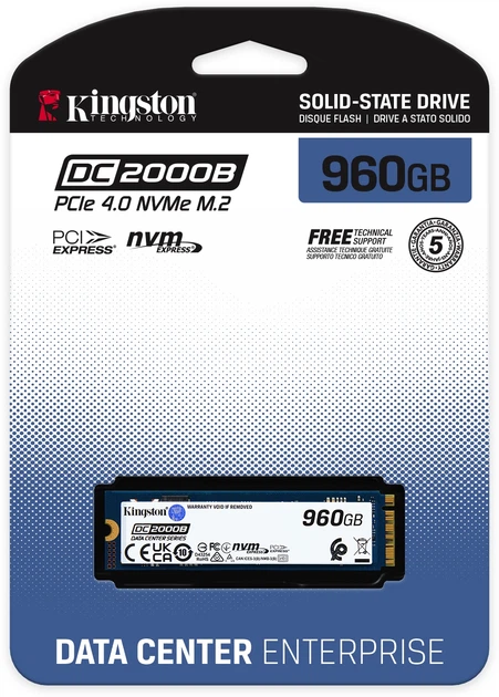Dysk SSD Kingston DC2000B 960GB M.2 2280 NVMe PCIe 4.0 x4 3D TLC (SEDC2000BM8/960G) - obraz 4