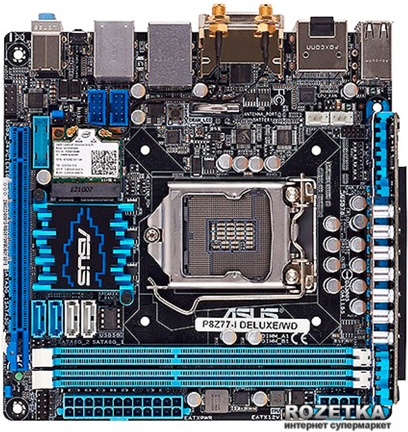 Материнская плата Asus P8Z77-I Deluxe/WD (s1155, Intel Z77, PCI-Ex16 ...