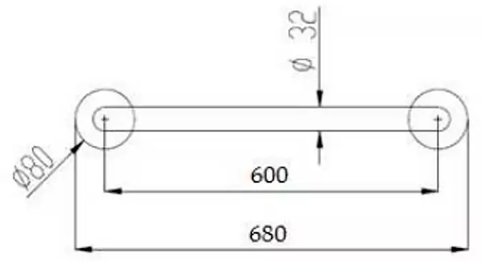 Поручень GENWEC Straight Bar GW11 03 04 01 - зображення 2
