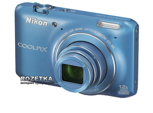 Фотоапарат Nikon Coolpix S6400 Blue купити на ROZETKA | Чудова