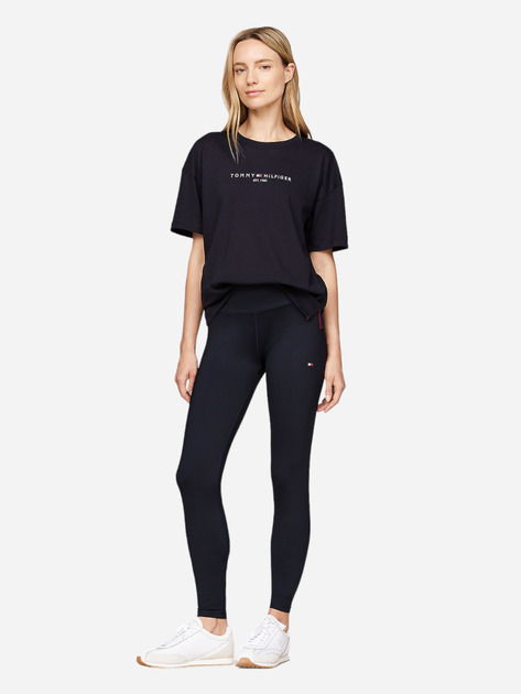 Футболка оверсайз жіноча Tommy Hilfiger WW0WW42067-DW5 S Синя (8720636769707) - зображення 3