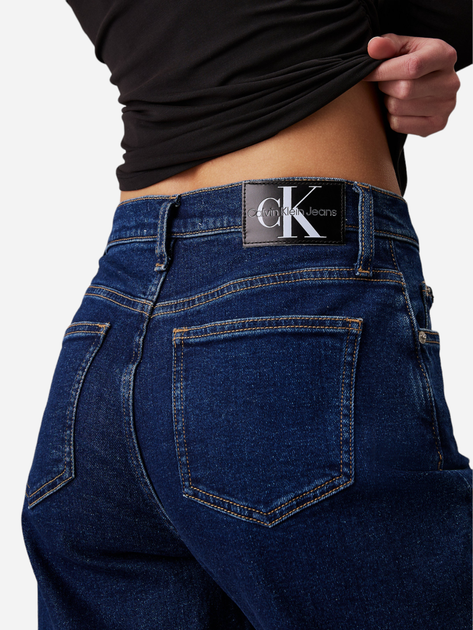 Jeansy rurki damskie z wysokim stanem Calvin Klein Jeans J20J223890-1BJ 26-30 Granatowe (8720639091454) - obraz 4