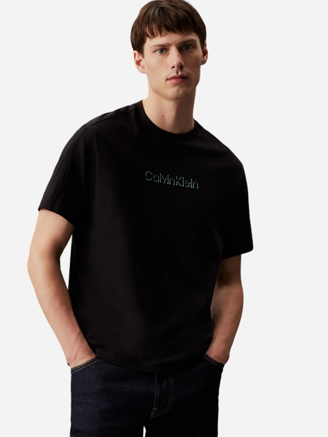 Футболка бавовняна чоловіча Calvin Klein K10K113105-BEH S Чорна (8720109906189) - зображення 1