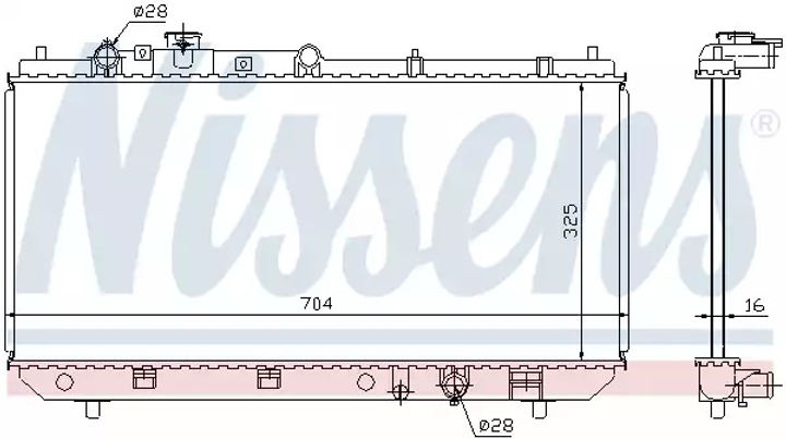 Радиатор охлаждения двигателя MAZDA 323, NISSENS (62403) - изображение 1