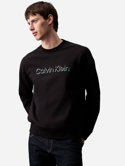 Світшот чоловічий Calvin Klein K10K113081-BEH S Чорний (8720109949124) - зображення 1