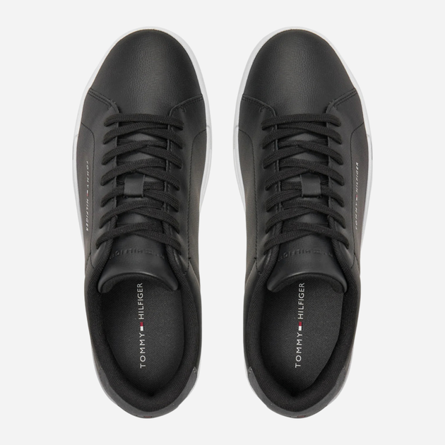 Sneakersy męskie skórzane Tommy Hilfiger FM0FM05297-0GJ 43 Czarne (8720636874913) - obraz 3