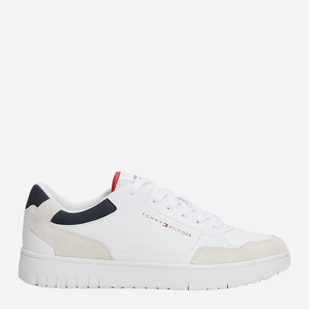 Sneakersy męskie skórzane Tommy Hilfiger FM0FM05058-YBS 41 Białe (8720646034796) - obraz 1