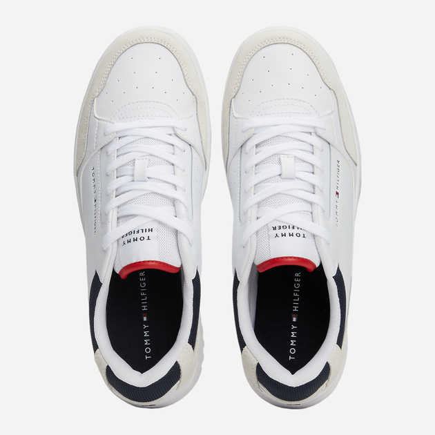 Sneakersy męskie skórzane Tommy Hilfiger FM0FM05058-YBS 40 Białe (8720646034772) - obraz 4