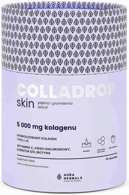 Дієтична добавка Aura Herbals Морський колаген Colladrop Skin 5000 мг 30 саше (5902479614441) - зображення 3