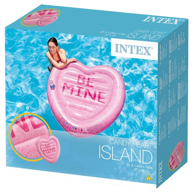 Надувний матрац для плавання Intex Candy Heart Island (6941057413464) - зображення 1