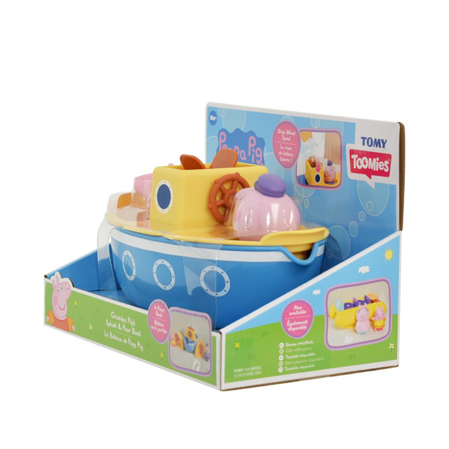 Zabawka do kąpieli Tomy Peppa Pig Grandad Pig’s Splash & Pour Boat (5011666734142) - obraz 2