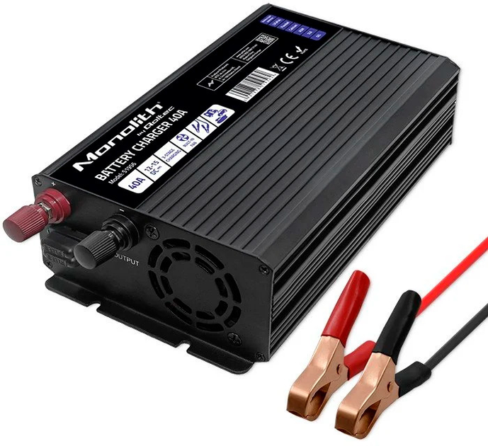 Зарядний пристрій Qoltec Smart Monolith charger for LiFePO4 AGM GEL SLA 40A 12V (5901878519562) - зображення 5