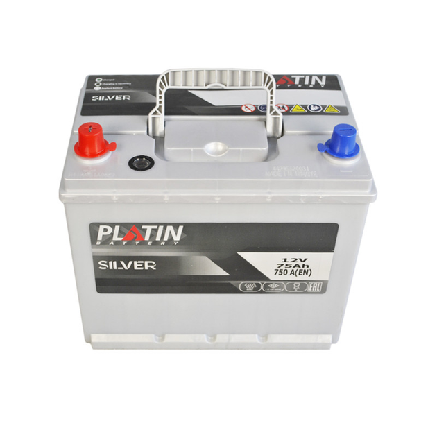 Автомобільний акумулятор PLATIN Silver Asia SMF 75Ah 750A L+ (N50) н.к. - Фото 3 Автомобільний акумулятор PLATIN Silver Asia SMF 75Ah 750A L+ (N50) н.к. - зображення 3