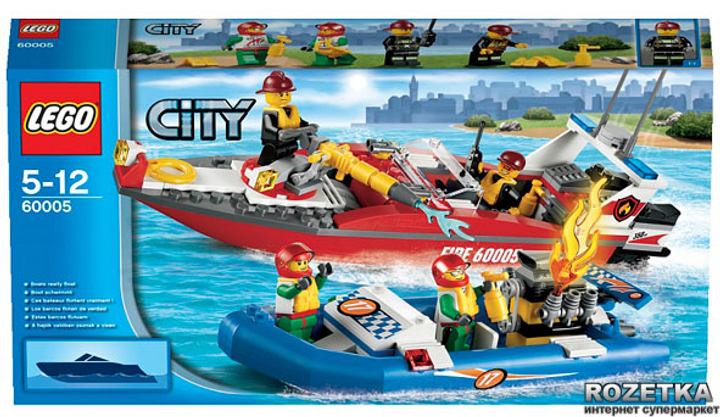Конструктор LEGO City Пожарный катер (60005) – игрушки с доставкой от ...