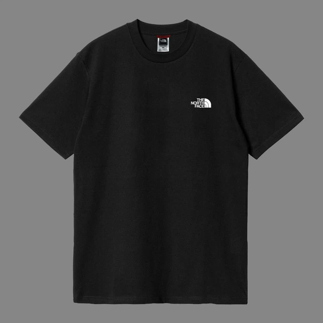 Футболка унисекс the north face с рисунком гор размер S черного