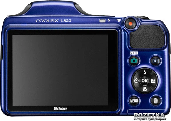 Фотоаппарат Nikon Coolpix L820 Blue ! купить на ROZETKA | Отличная