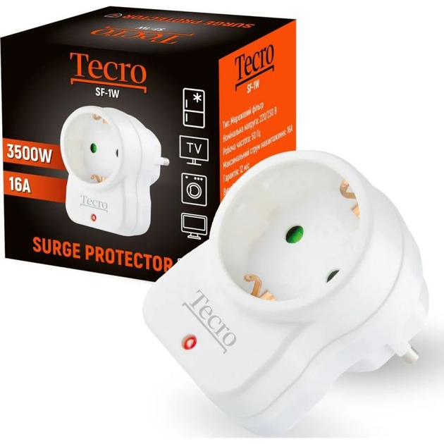 Відсікач Tecro SF-1W 1 розетка - зображення 2