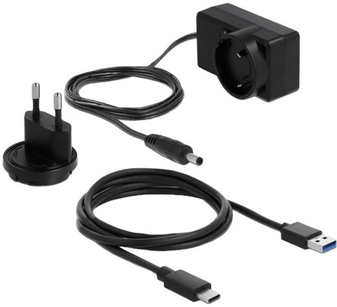 Зовнішня кишеня Delock для 2 x 2.5" SATA HDD/SSD USB-C (42622) - зображення 5