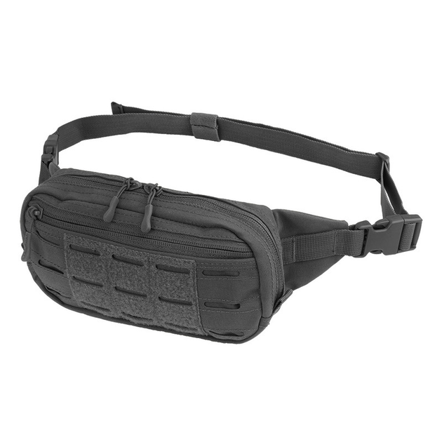 Сумка поясна Mil-Tec Fanny Pack Laser Cut Black (13515002) - зображення 1