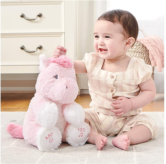 Pluszak interaktywny Gund ABC Unicorn Alora jednorożec różowo-biały (681147011694) - obraz 5