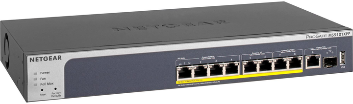 Przełącznik Netgear MS510TXPP Multi-Gigabit SFP+ PoE (606449120967) - obraz 2