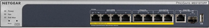 Комутатор Netgear MS510TXPP Multi-Gigabit SFP+ PoE (606449120967) - зображення 3