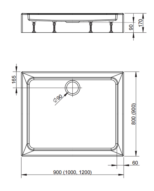 Душевой поддон RADAWAY LAROS D SLD91217-01 - изображение 3