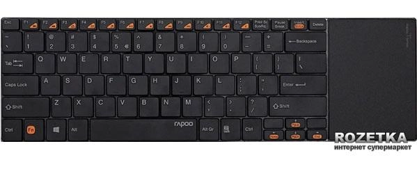 Клавіатура бездротова Rapoo E9180p 5GHz Touchpad Black - зображення 1