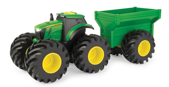 Traktor Tomy Britains Big John Deere Monster Treads z przyczepą (0036881462606) - obraz 1